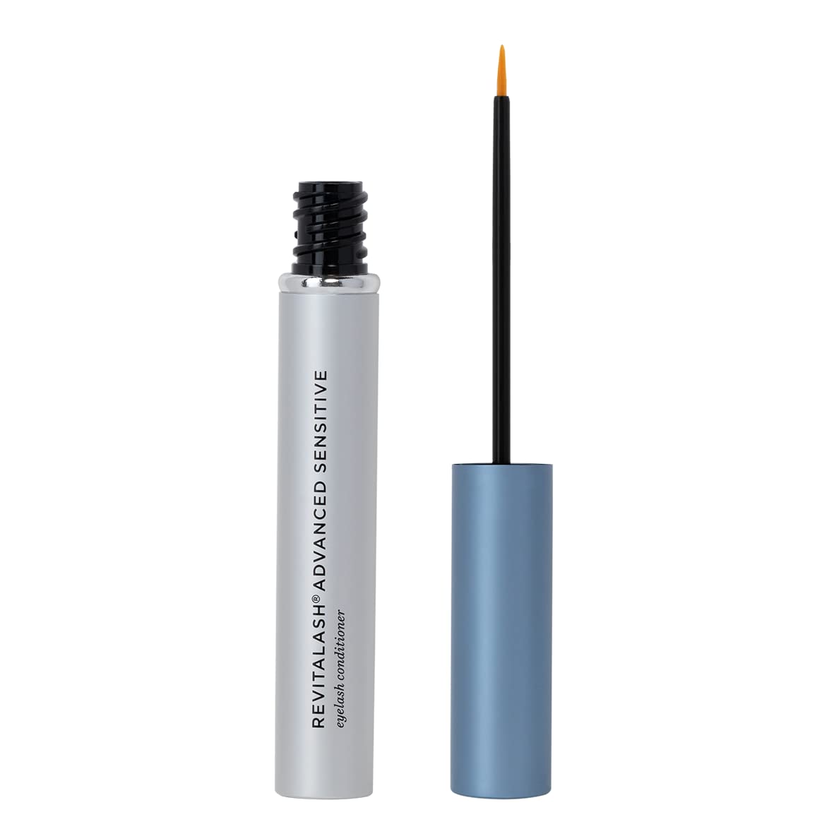 RevitaLash Advanced Sensitive Eyelash Serum bottle with precision brush for gentle daily conditioning