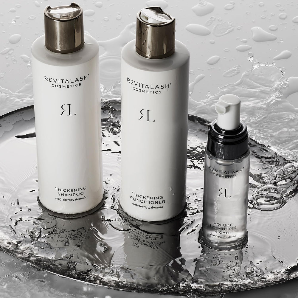 RevitaLash Volume Enhancing Foam concept image suggests hair improvement