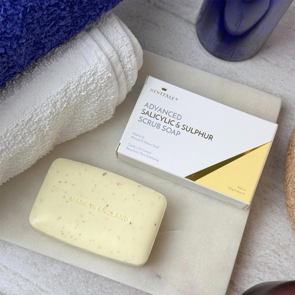 REVITALE Advanced BHA Scrub Soap ingredients sulfur balance focus