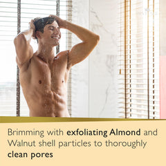 REVITALE Advanced BHA Scrub Soap texture closeup shows exfoliating particles