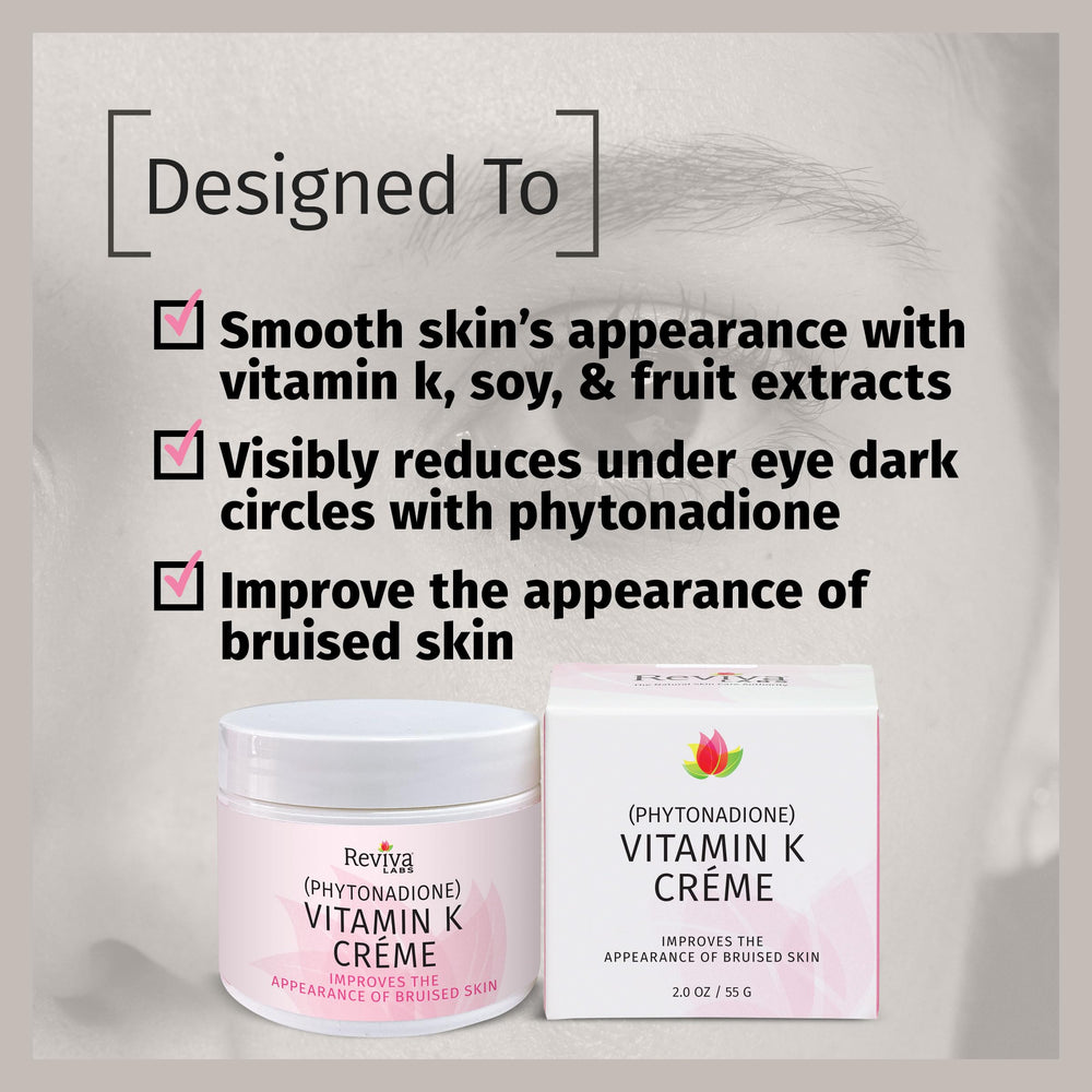 Reviva Labs Vitamina K crema aceite de soja para hidratación