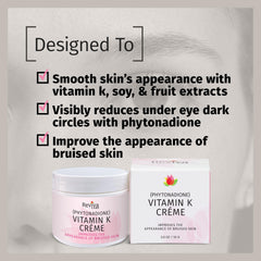 Reviva Labs Vitamina K crema aceite de soja para hidratación