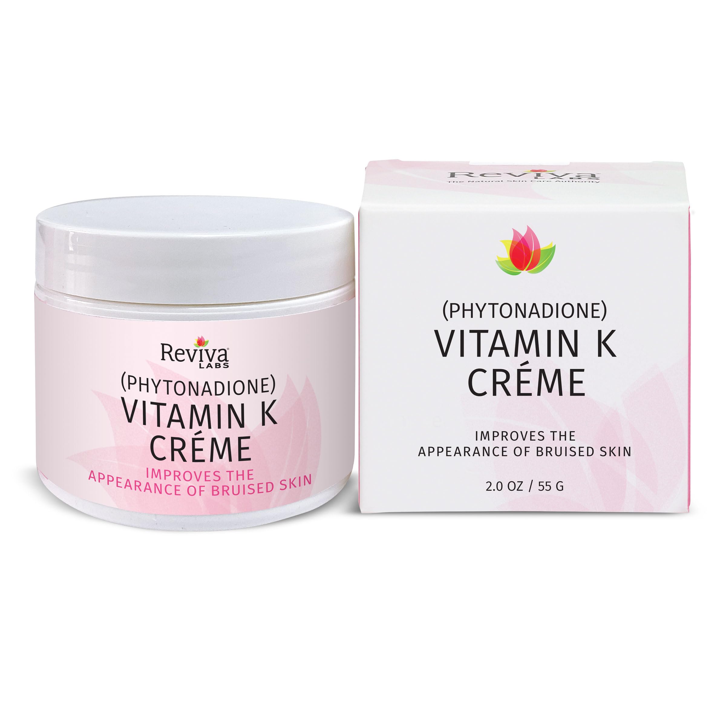 Reviva Labs Vitamina K crema envase 2oz para cuidado facial suave