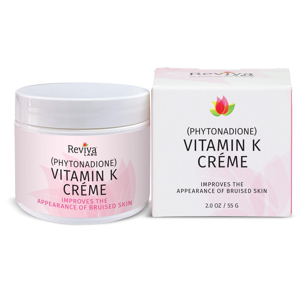 Reviva Labs Vitamina K crema envase 2oz para cuidado facial suave