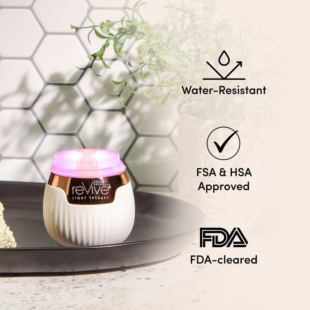 reVive Light Therapy Sonique Mini IPX6 water-resistant design for bathroom use
