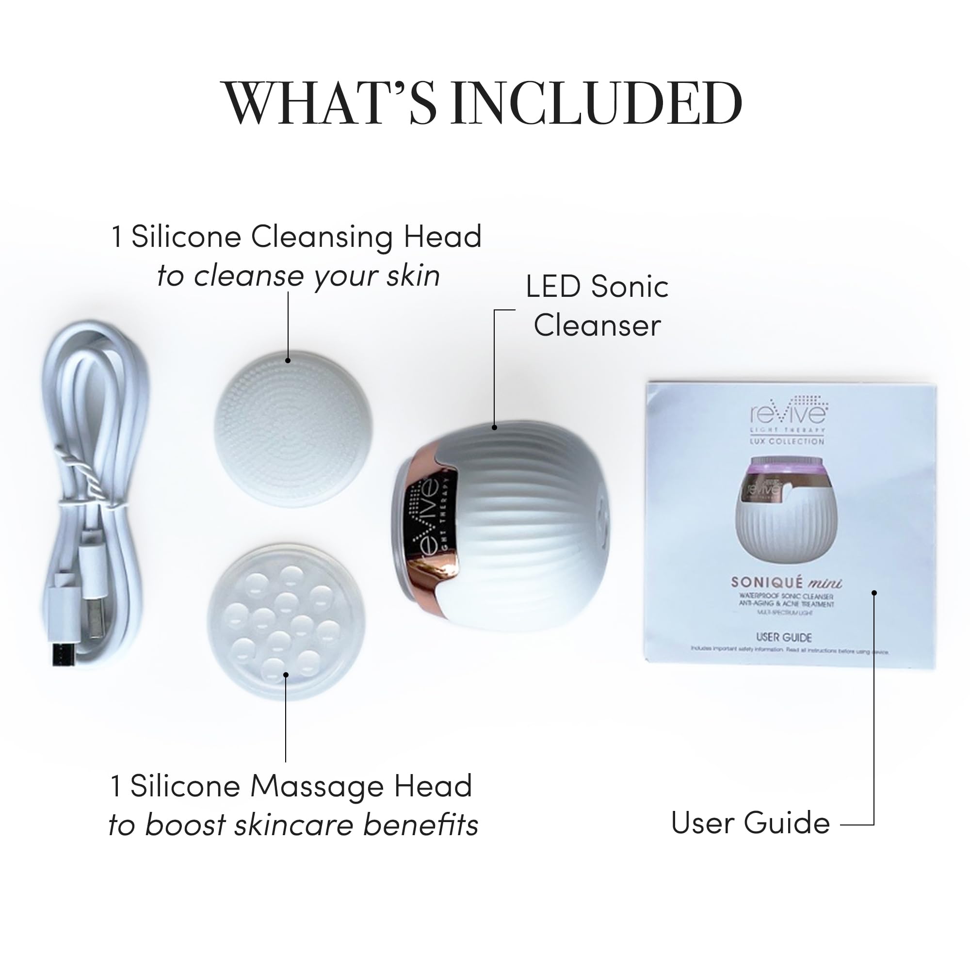 reVive Light Therapy Sonique Mini silicone cover keeps device clean between uses