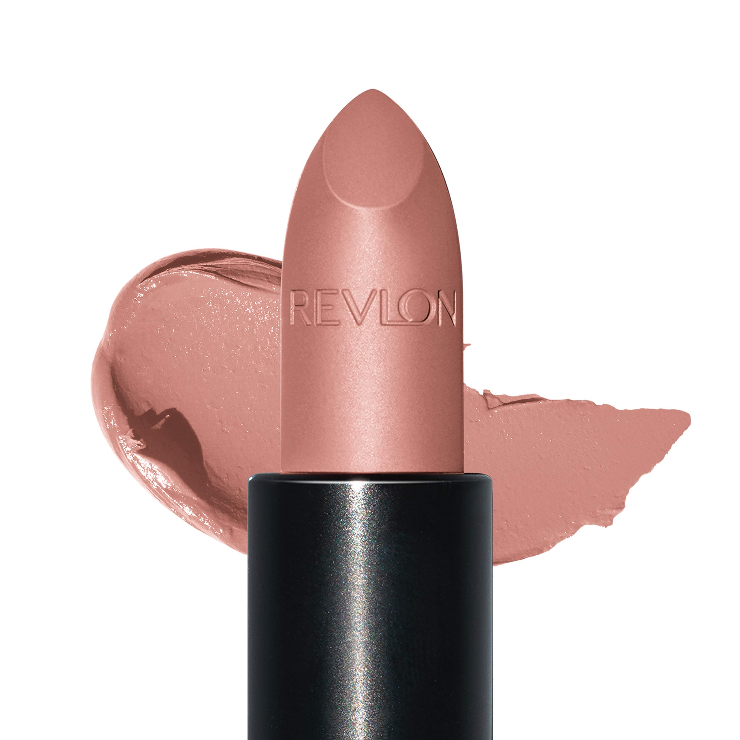 REVLON barra-labios mate 24 tonos, cobertura uniforme y acabado natural.