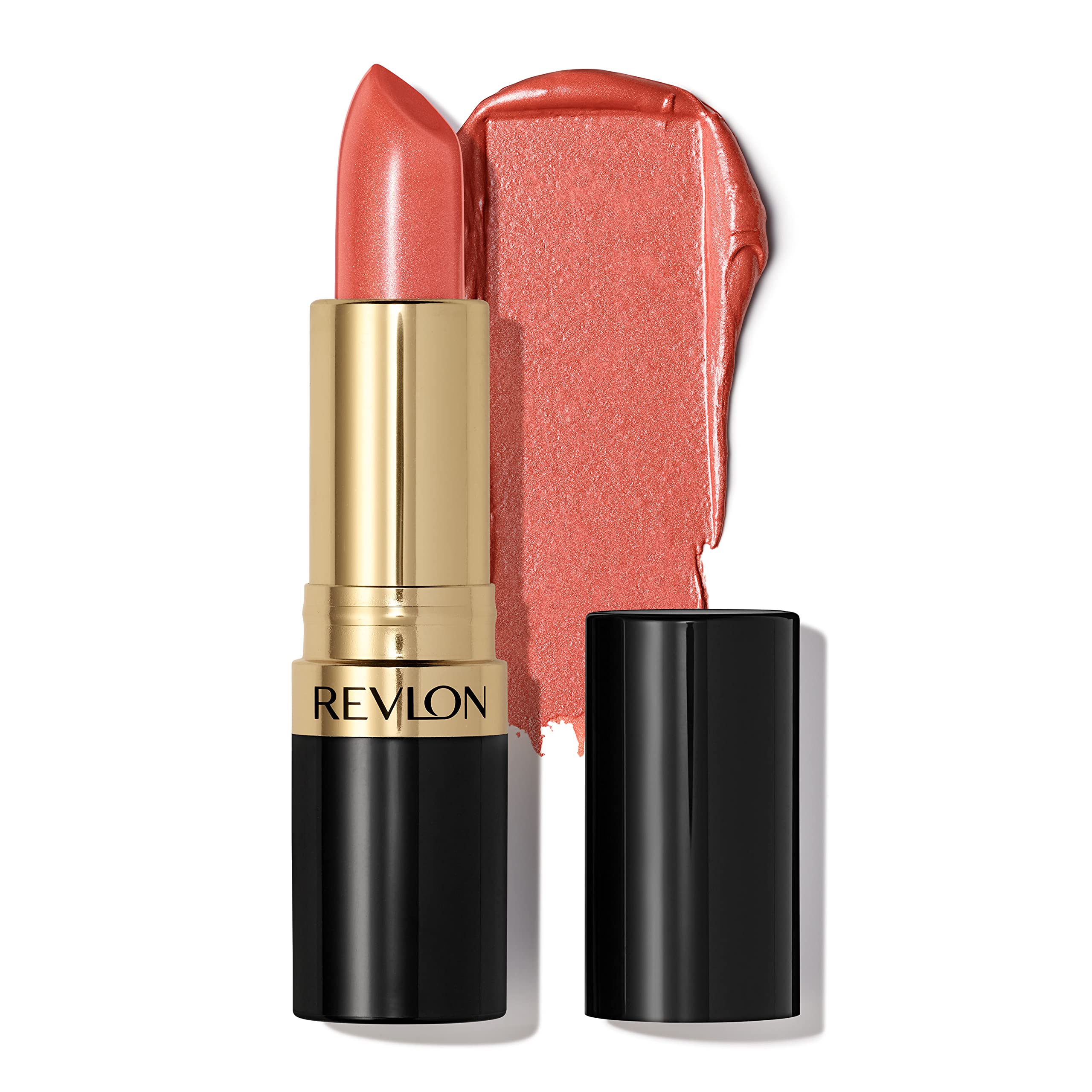 REVLON barra de labios tono durazno me, color suave y duradero.