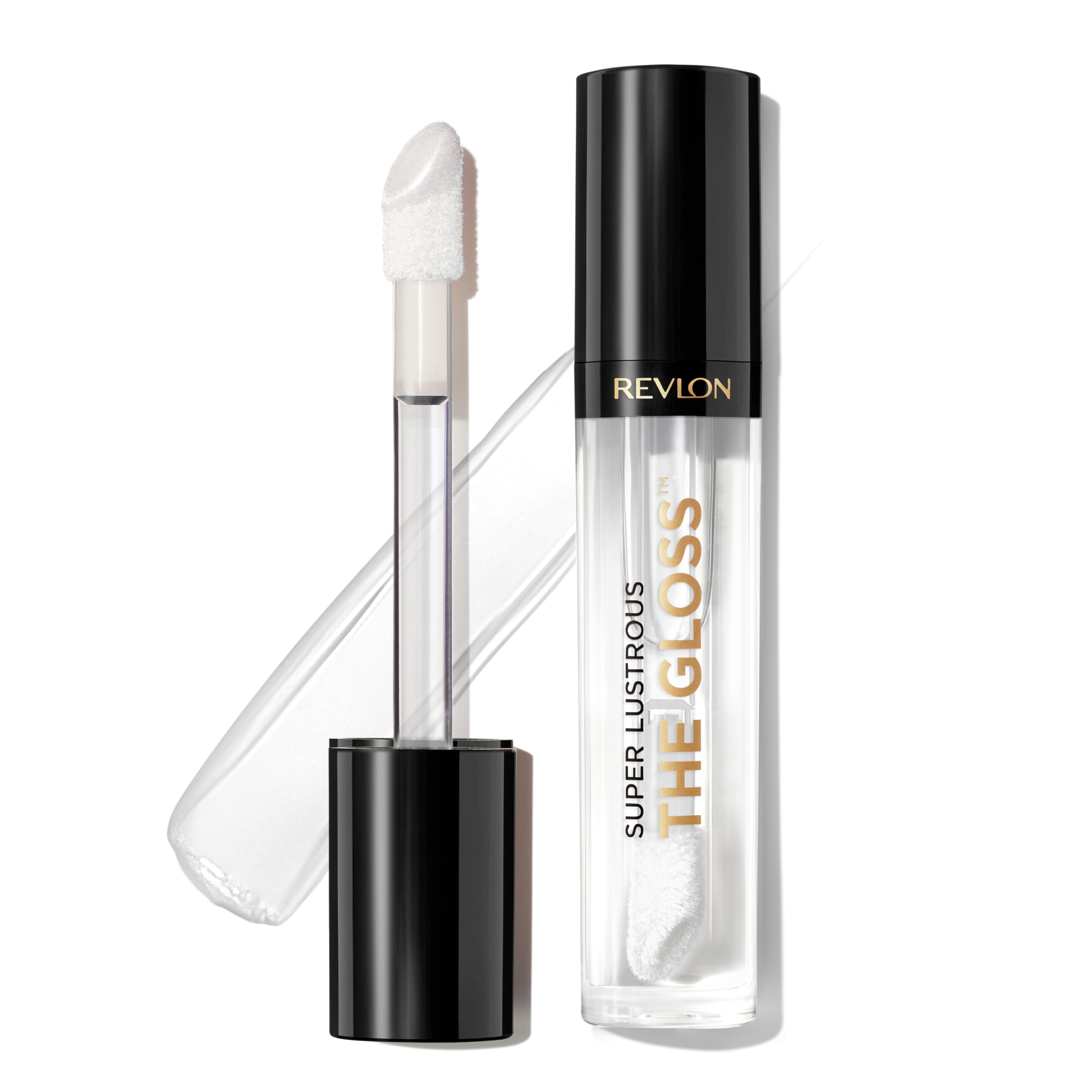 REVLON brillo labial Crystal Clear con aplicador grande color y brillo suave.