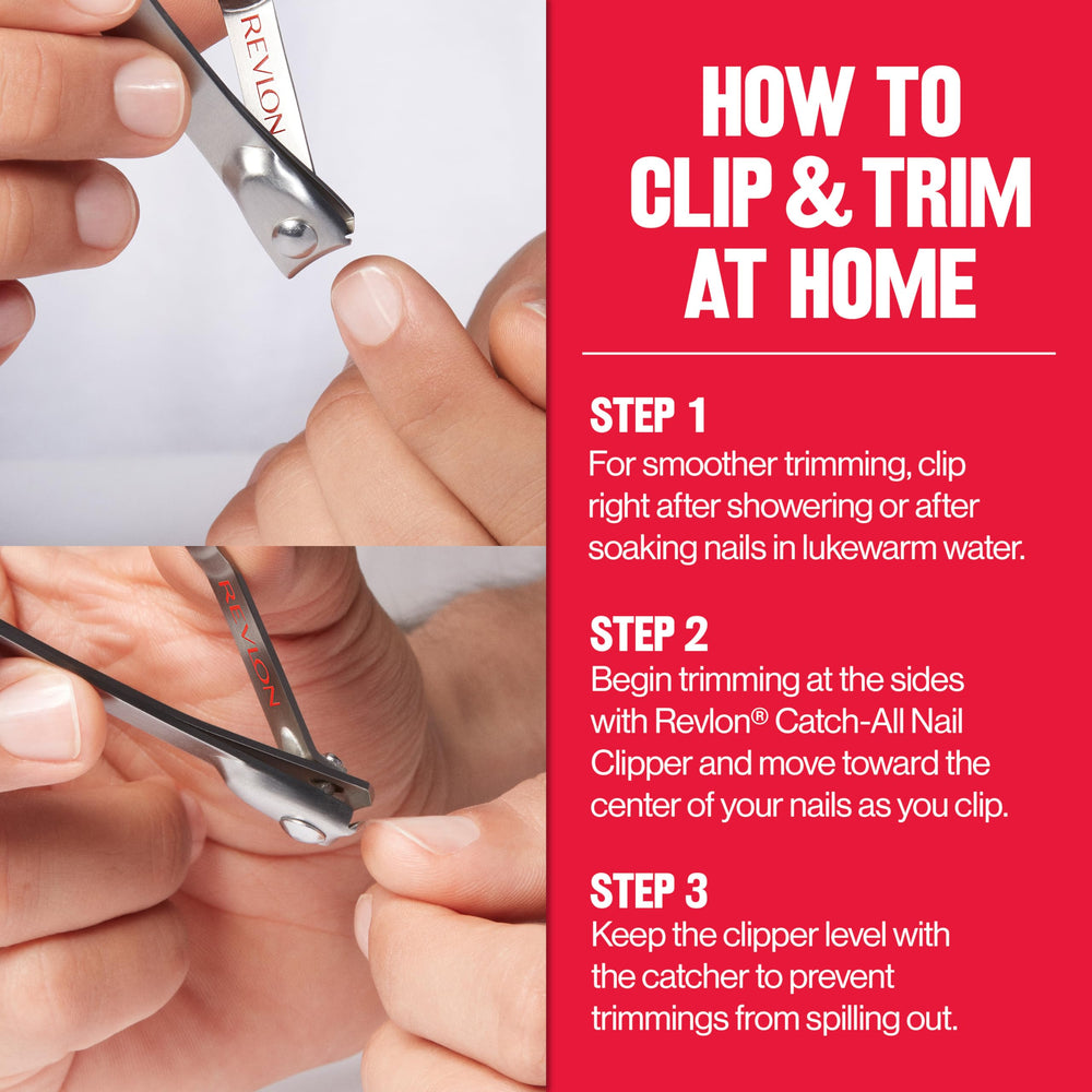 REVLON Catch-All Nail Clipper cuticle pusher ready for a quick tidy.