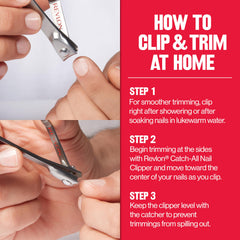REVLON Catch-All Nail Clipper cuticle pusher ready for a quick tidy.