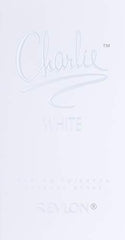 Close-up of REVLON Charlie White spray nozzle highlighting light, aquatic fragrance.