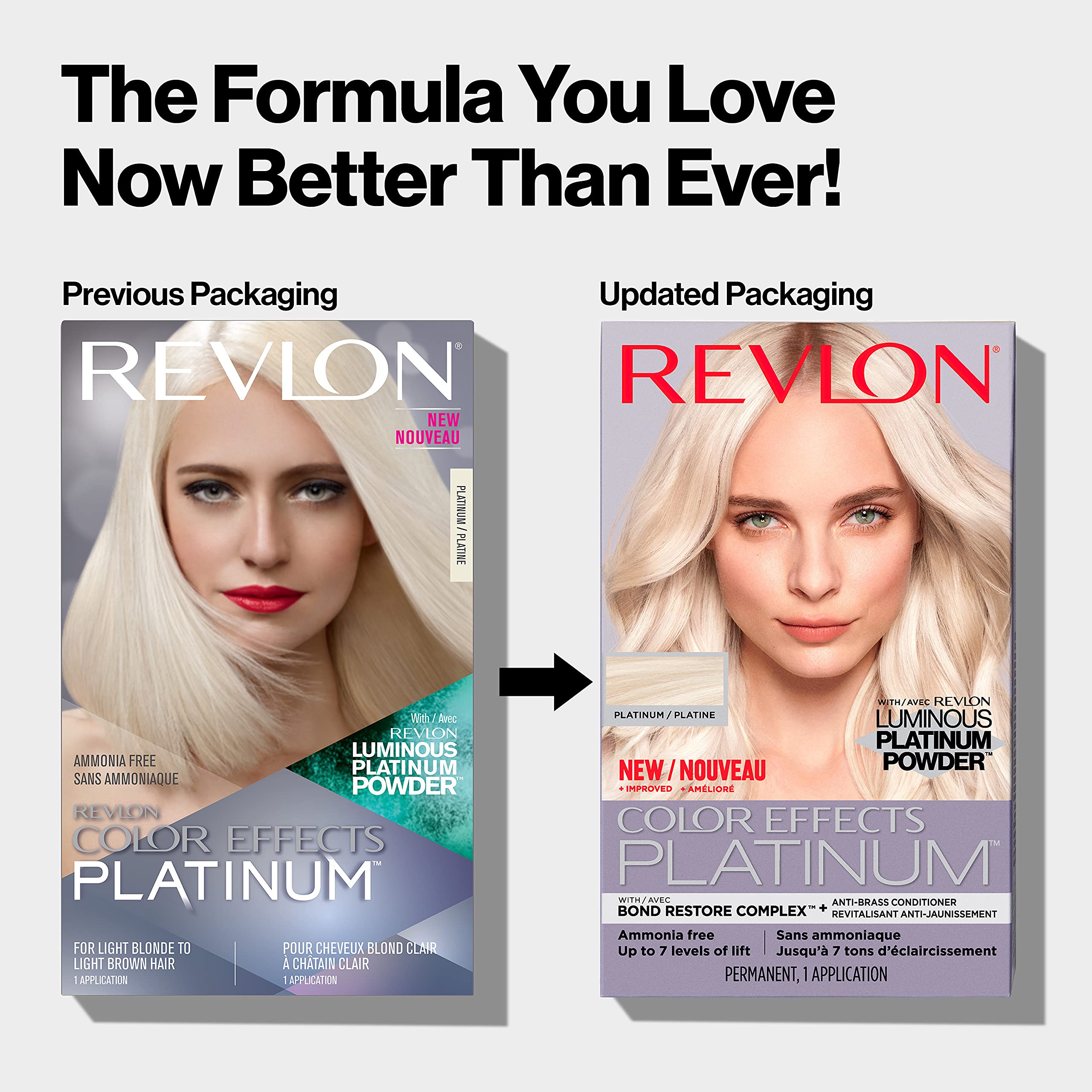 Revlon Color Effects Platinum instruction sheet with steps