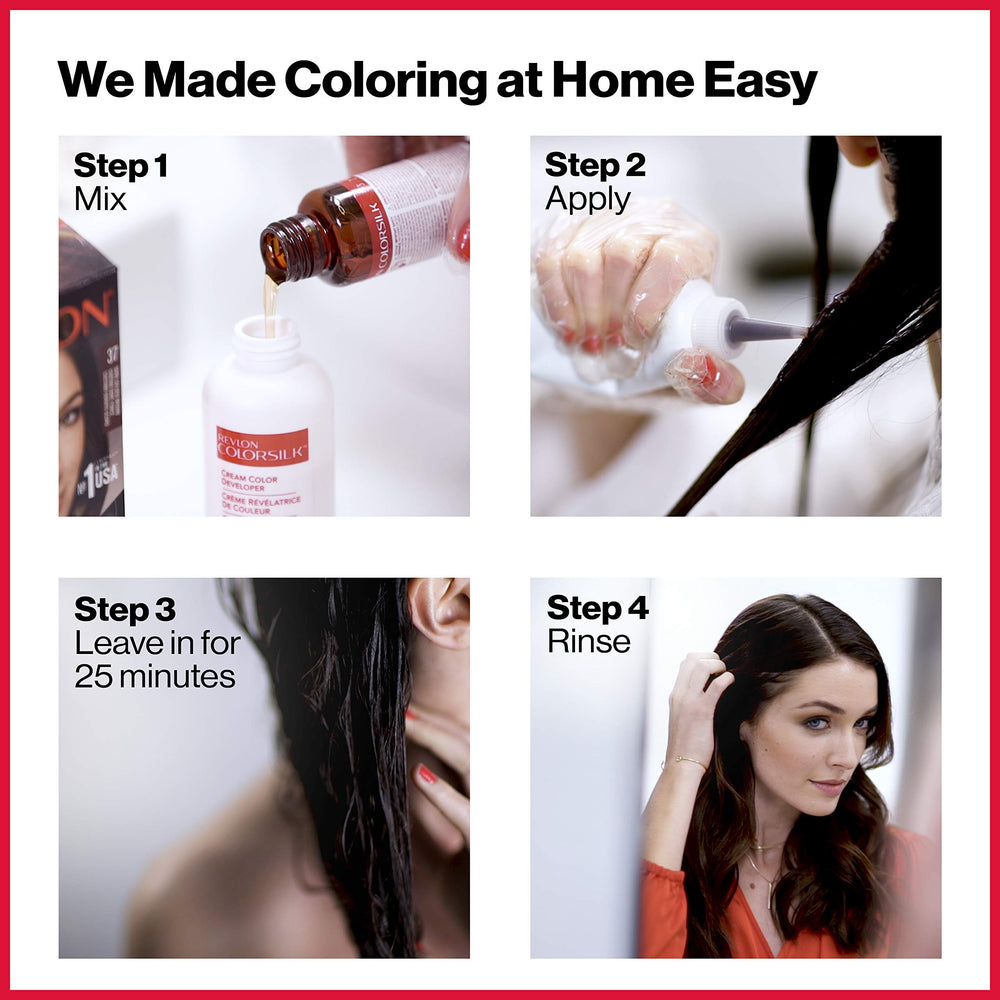 Revlon Colorsilk 3D Color Gel Technology delivers multidimensional shine.