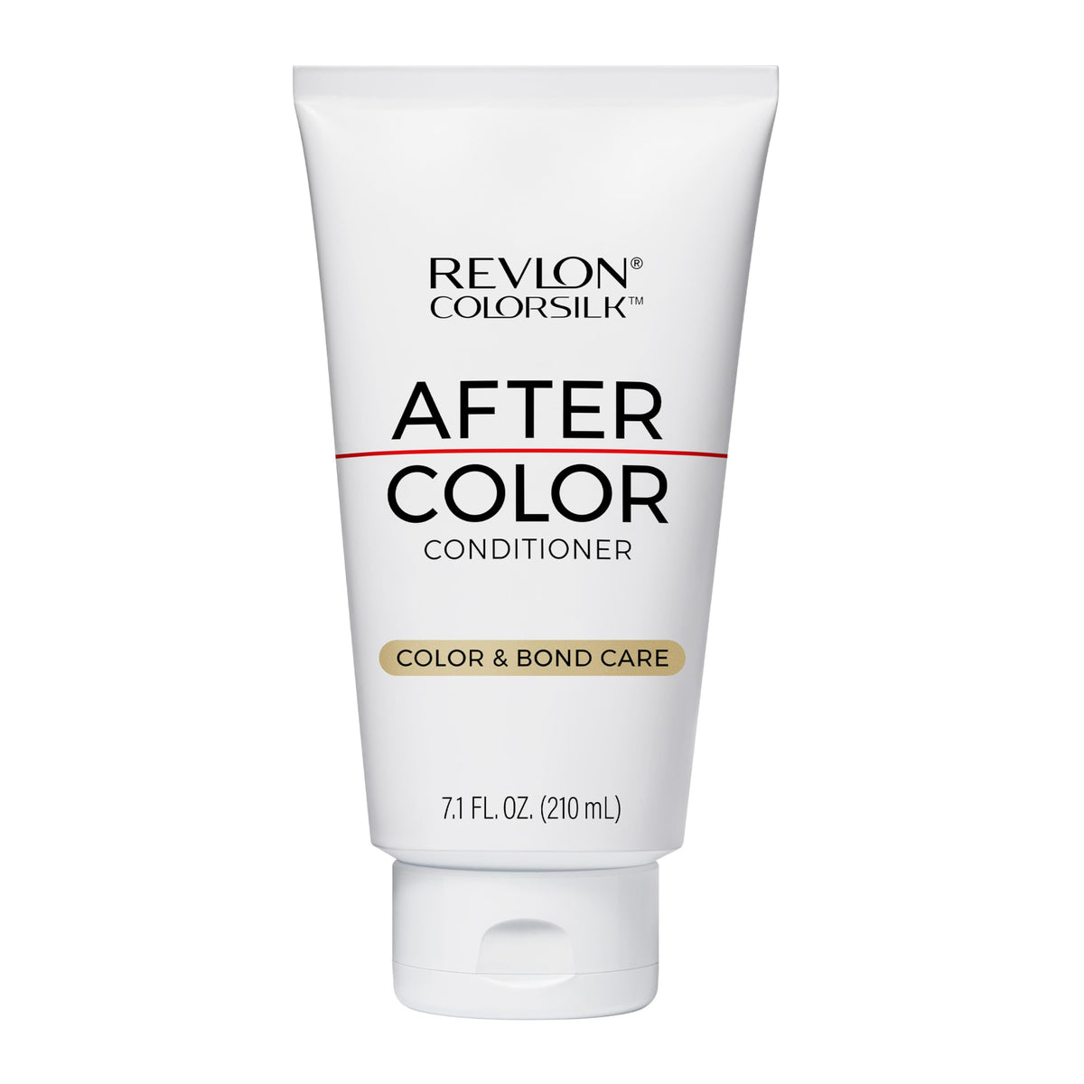 Acondicionador Revlon ColorSilk After Color, botella visible, cabello más suave y nutrido