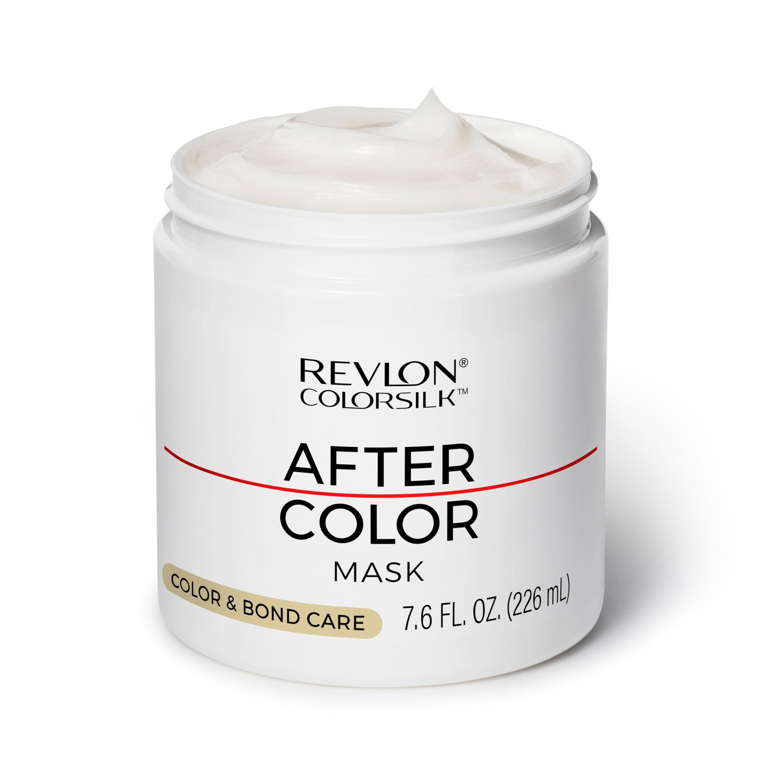 REVLON ColorSilk After Color Care Mask bottle pour for vibrant color protection