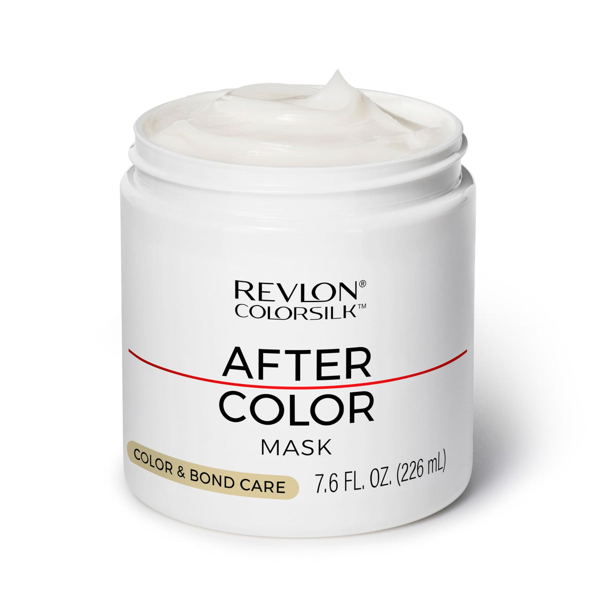 REVLON ColorSilk After Color Care Mask bottle pour for vibrant color protection