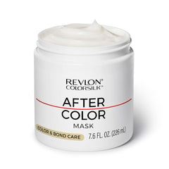 REVLON ColorSilk After Color Care Mask bottle pour for vibrant color protection
