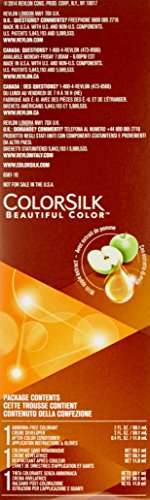 REVLON Colorsilk ammonia-free label indicating gentler formula.