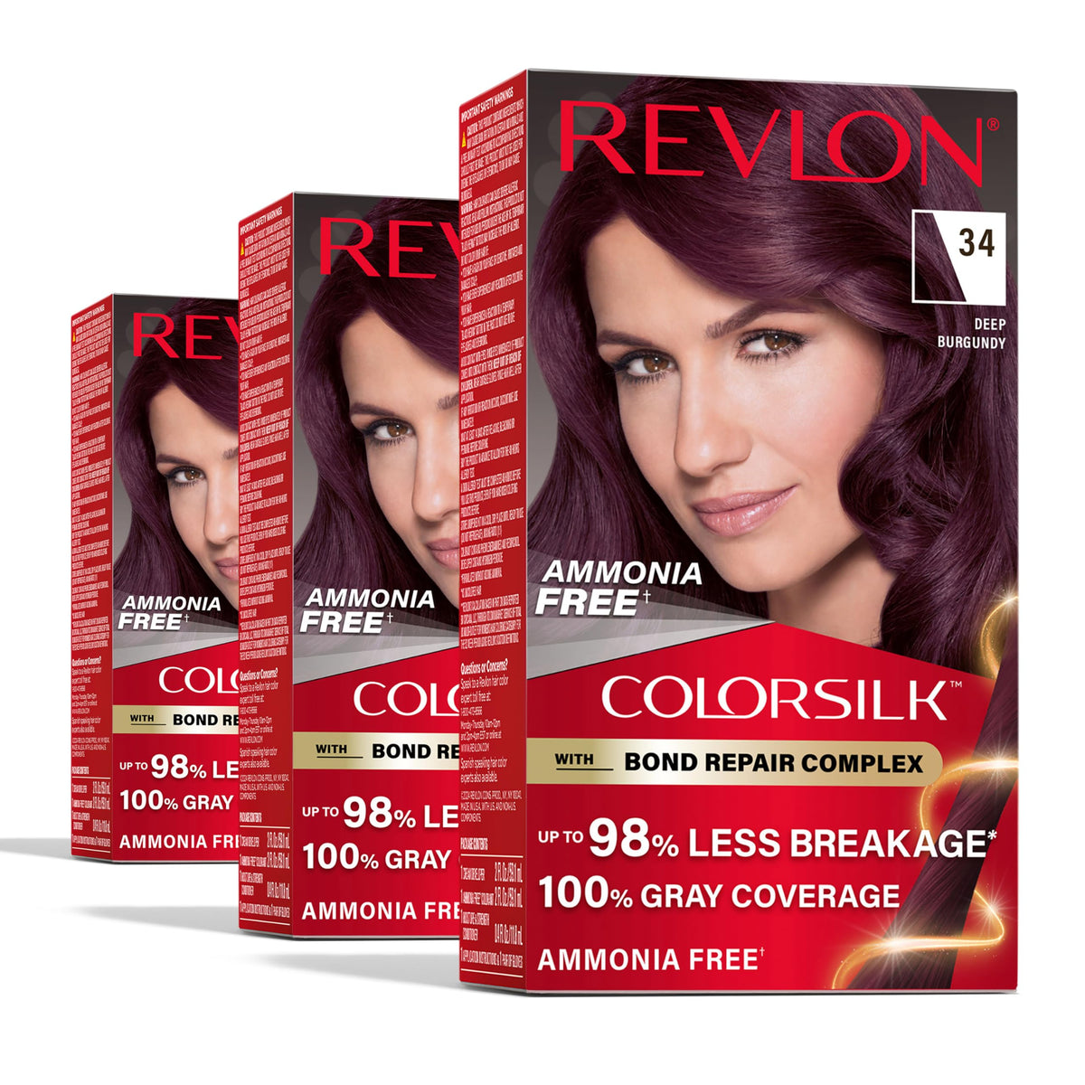 Revlon ColorSilk Bond Repair Bottle for even, salon-quality color results.