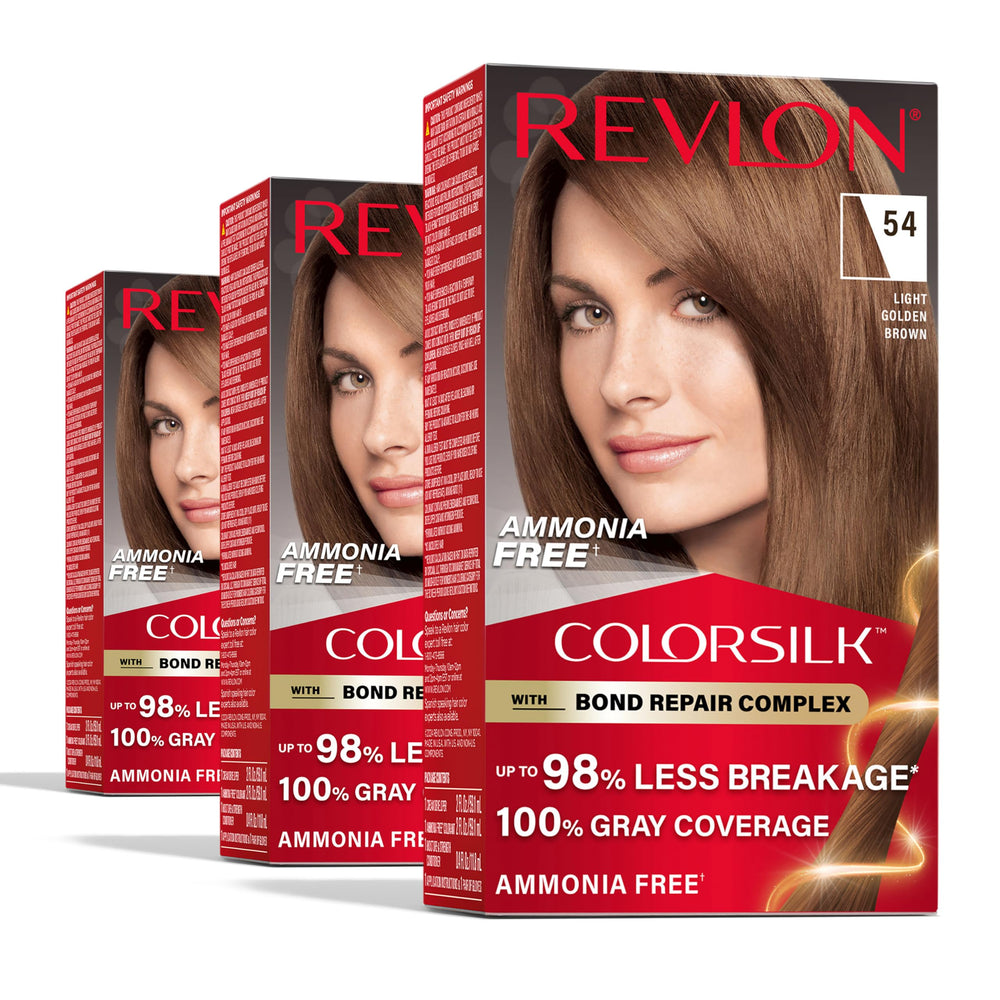 Revlon ColorSilk Bond Repair Box with color kit and bond repair for stronger hair