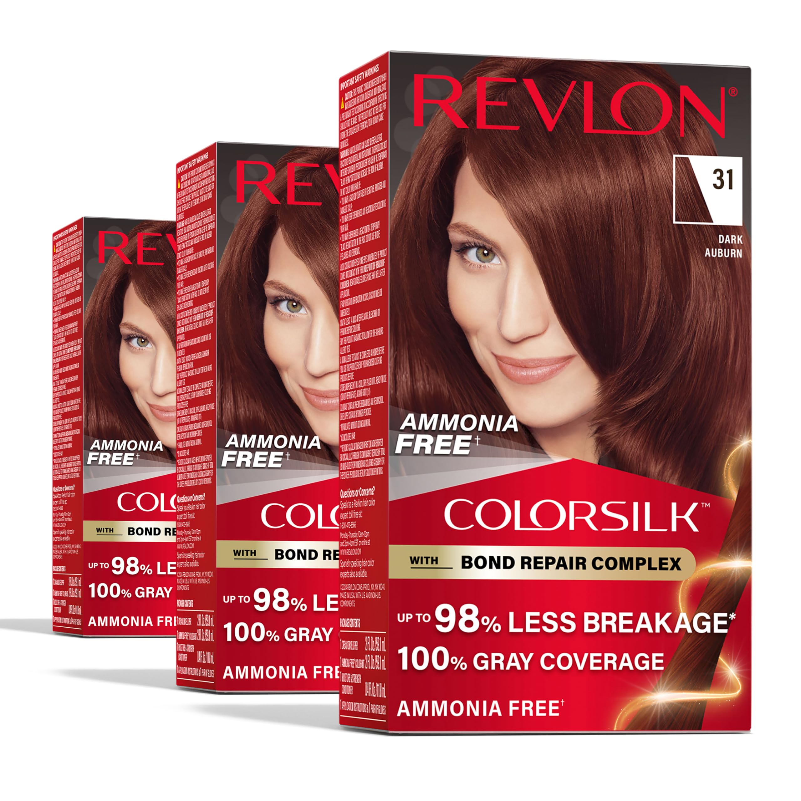 REVLON ColorSilk bottle with Bond Repair Complex for healthier-looking hair