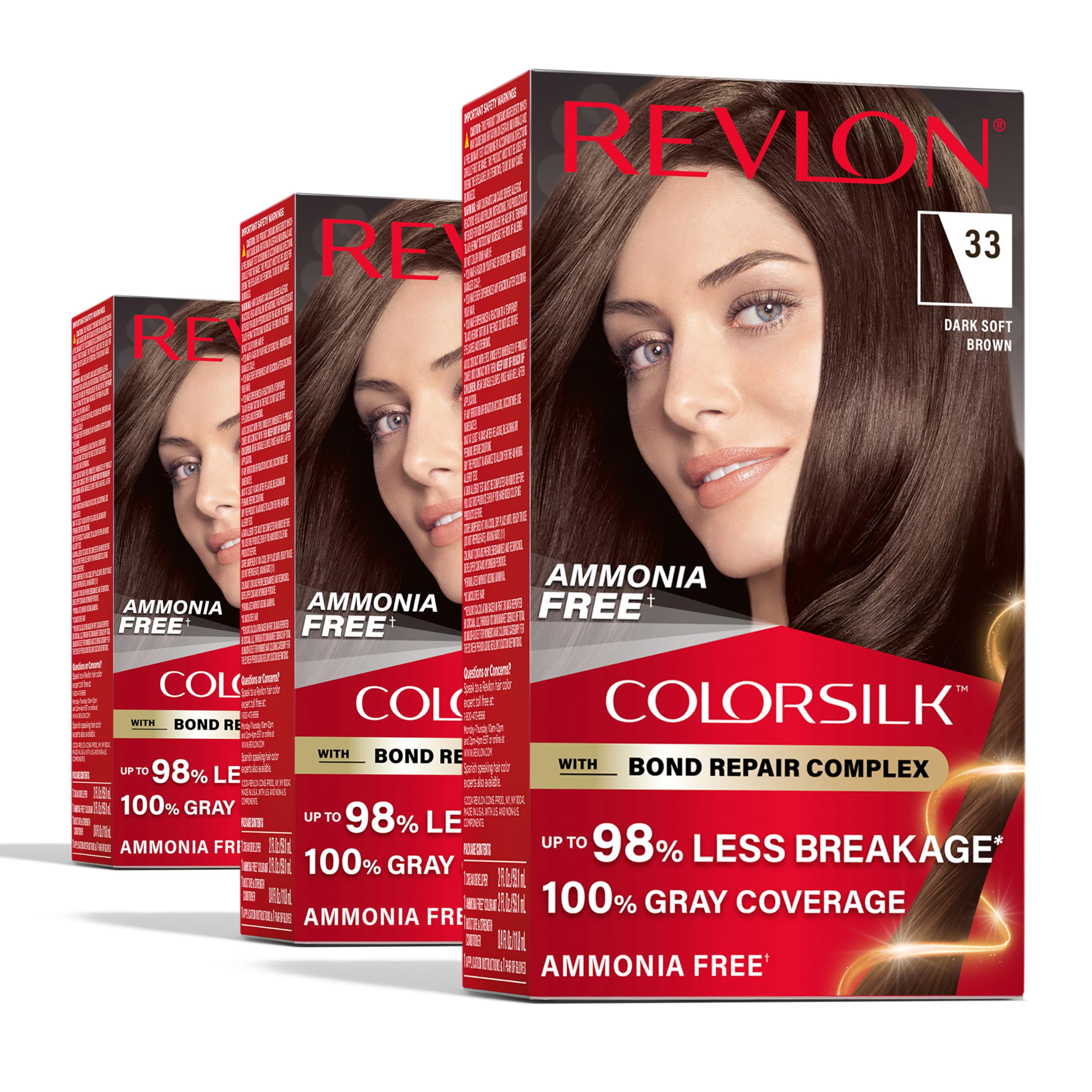 Revlon ColorSilk bond repair cream bottle enables even coverage and healthier-looking color.