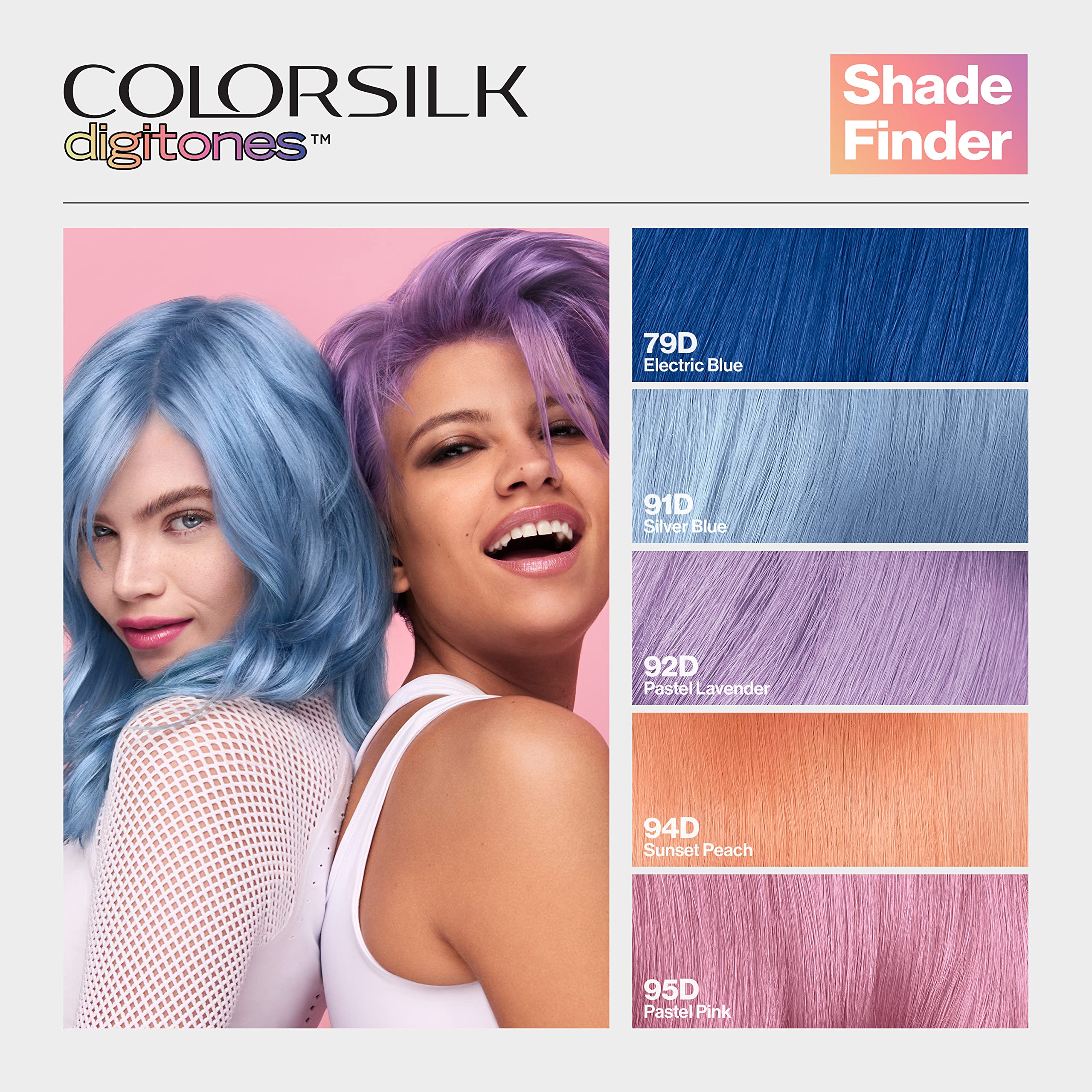 Revlon ColorSilk Digitones pastel lavender ammonia-free icon signals gentle formula