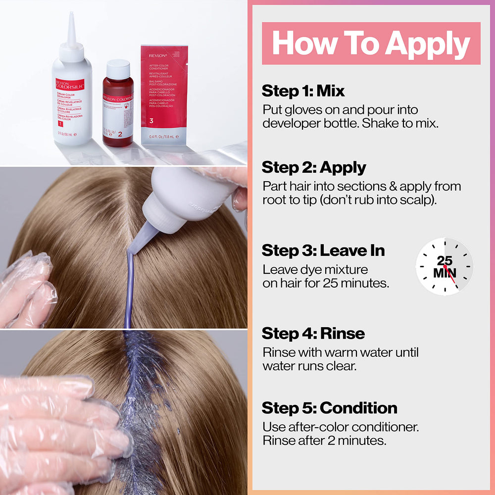 Revlon ColorSilk Digitones pastel lavender keratin-boost formula supports color processing
