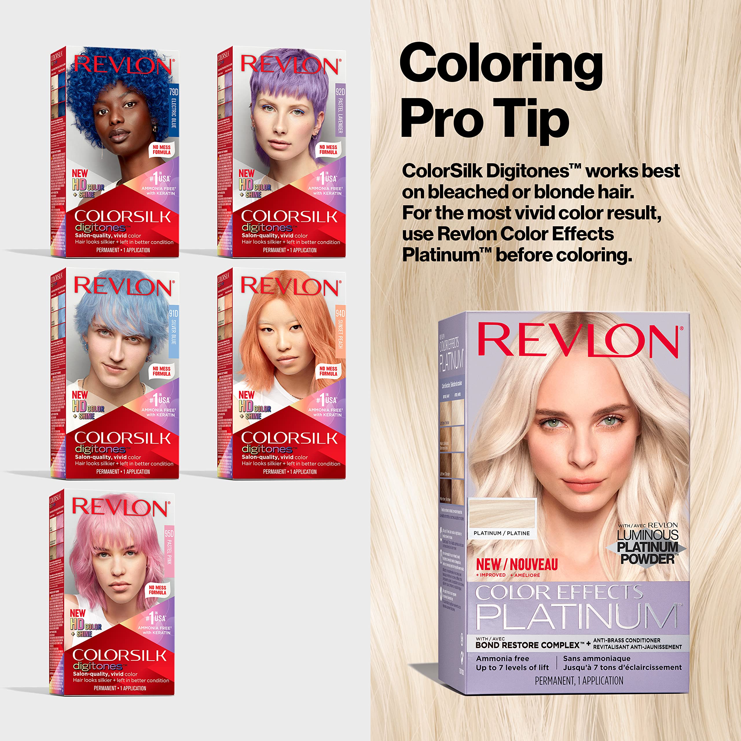 Revlon ColorSilk Digitones pastel lavender swatches preview shade payoff before final application