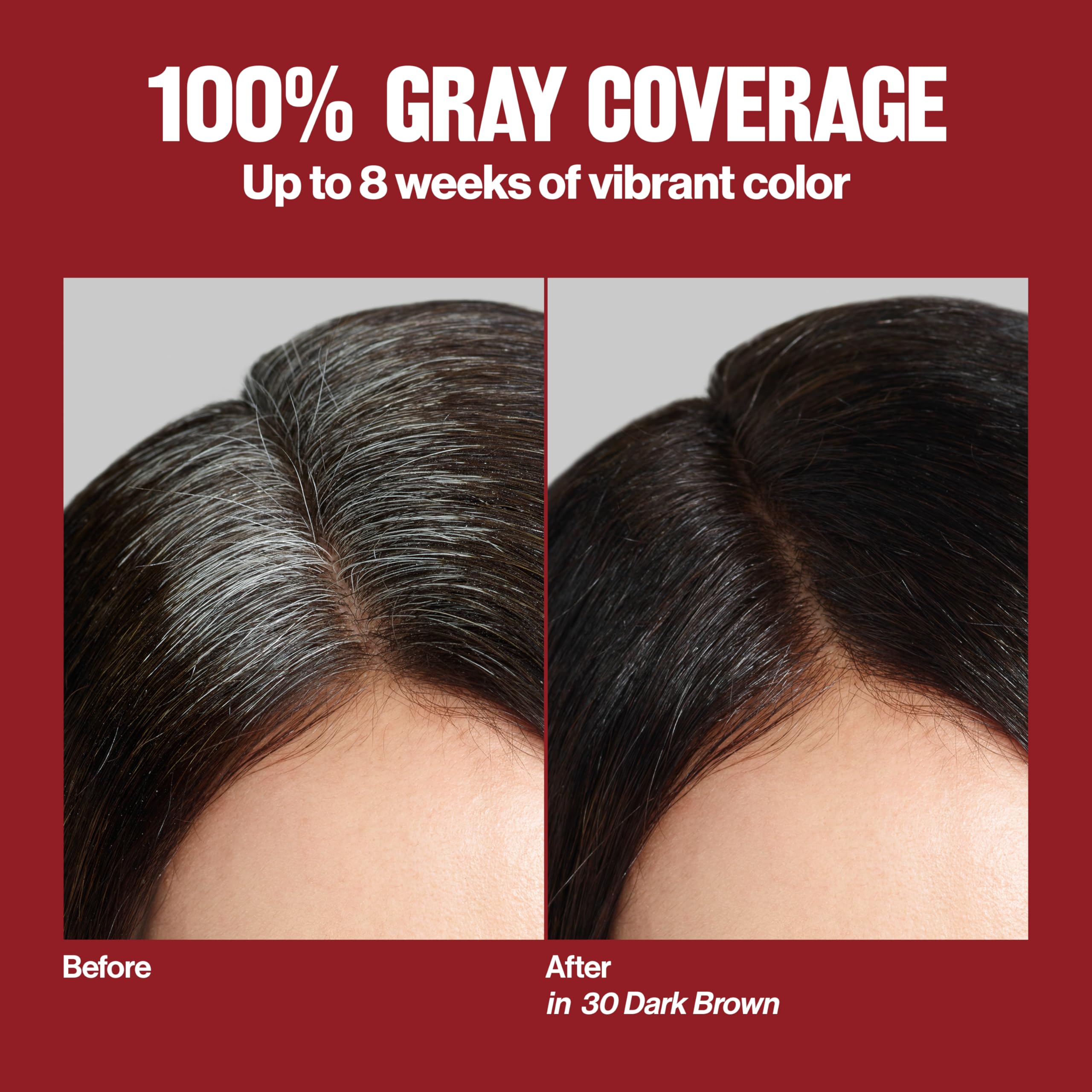 REVLON ColorSilk 100% gray coverage swatches.