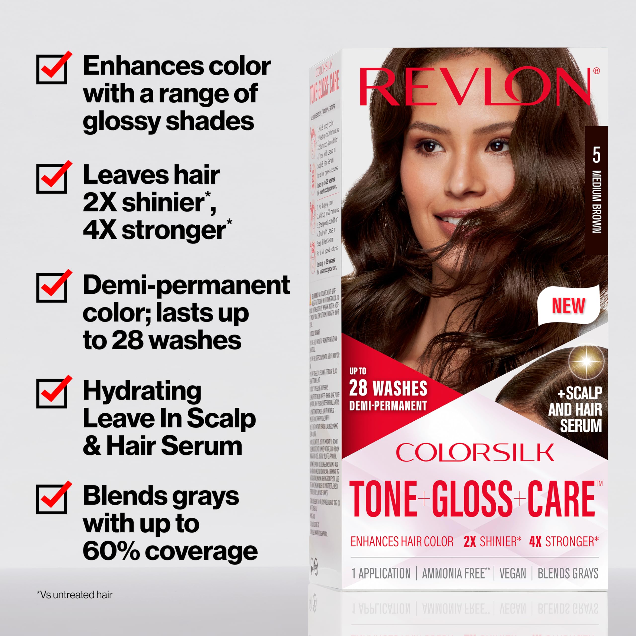 Revlon ColorSilk leave-in serum hydrates scalp and hair after color