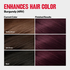 REVLON ColorSilk Tone + Gloss + Care color cream application ensures even coverage.