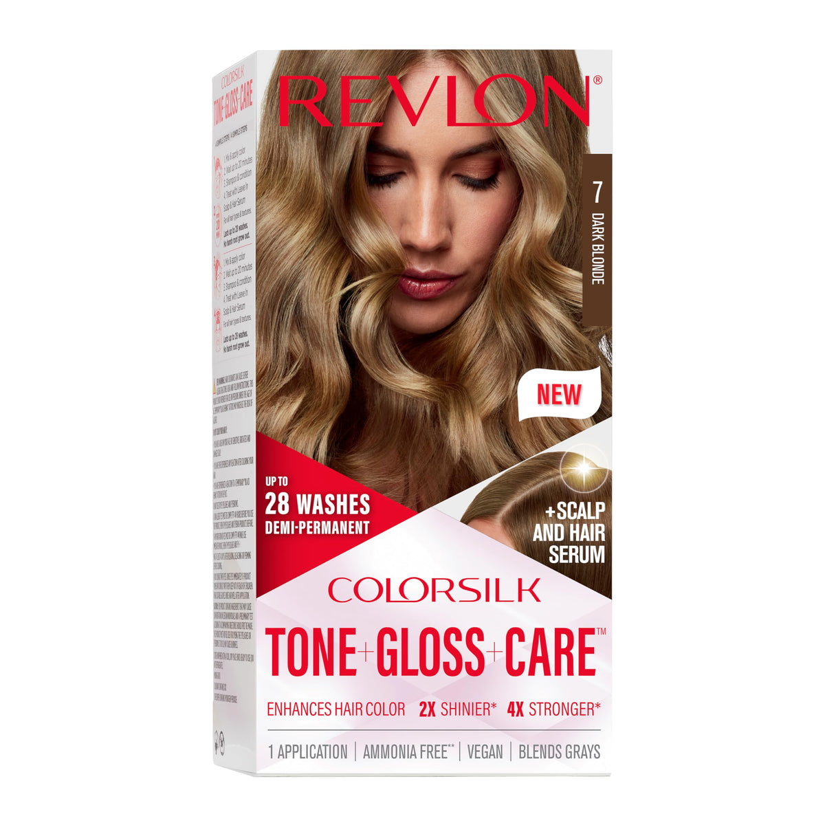 REVLON ColorSilk bottle demonstrates even color application for a glossy finish