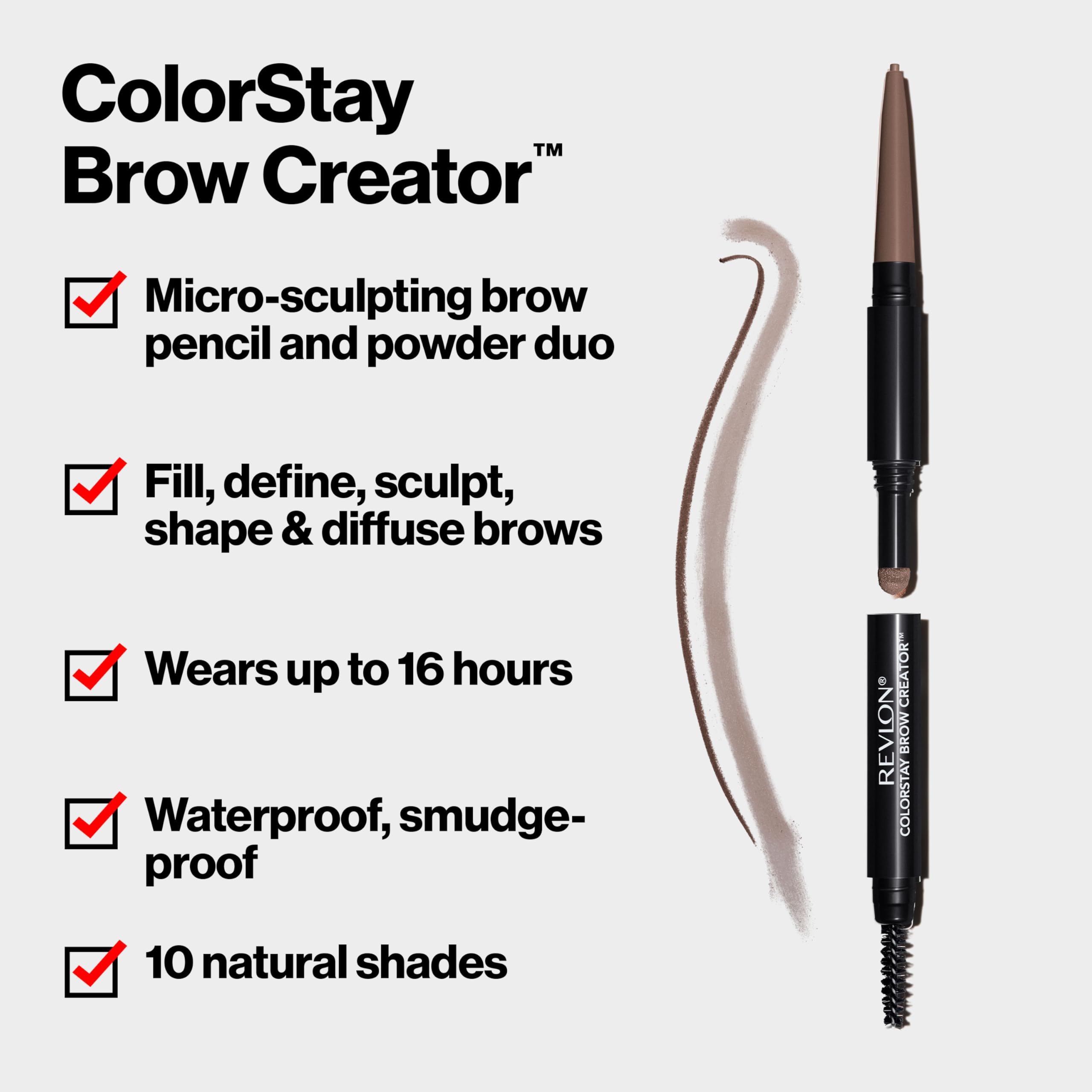ColorStay Brow Creator cepillo integrado para peinar y fijar el color