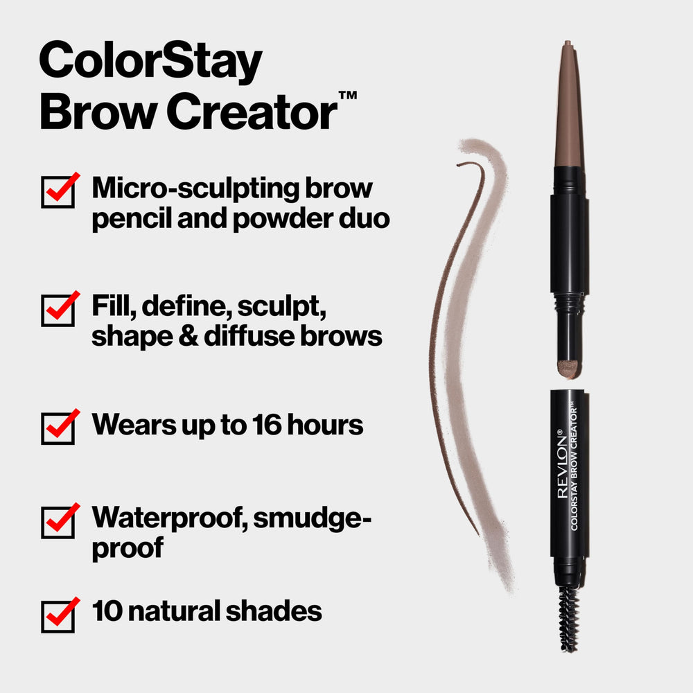 ColorStay Brow Creator cepillo integrado para peinar y fijar el color
