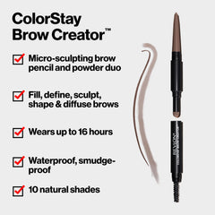 ColorStay Brow Creator cepillo integrado para peinar y fijar el color
