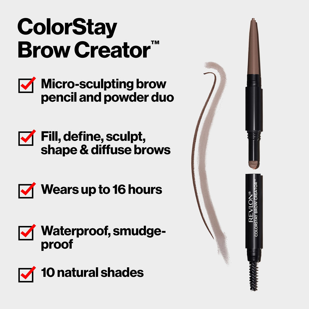 Revlon ColorStay Brow Creator spoolie brush blends color and shapes brows.