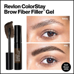 REVLON ColorStay Brow Fiber Filler ofrece volumen natural al peinar las cejas.