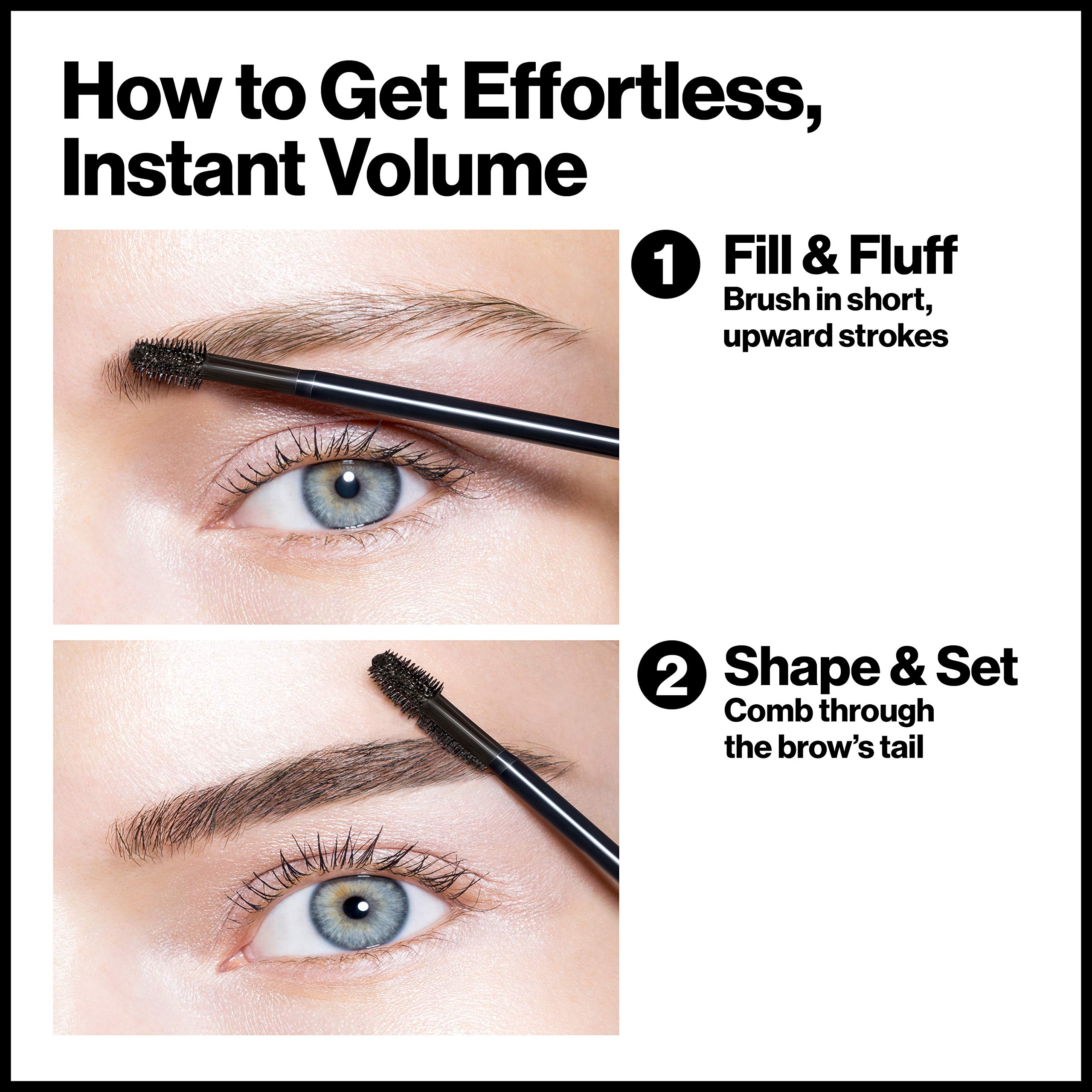 REVLON ColorStay Brow Filler tono marrón oscuro para cejas oscuras.