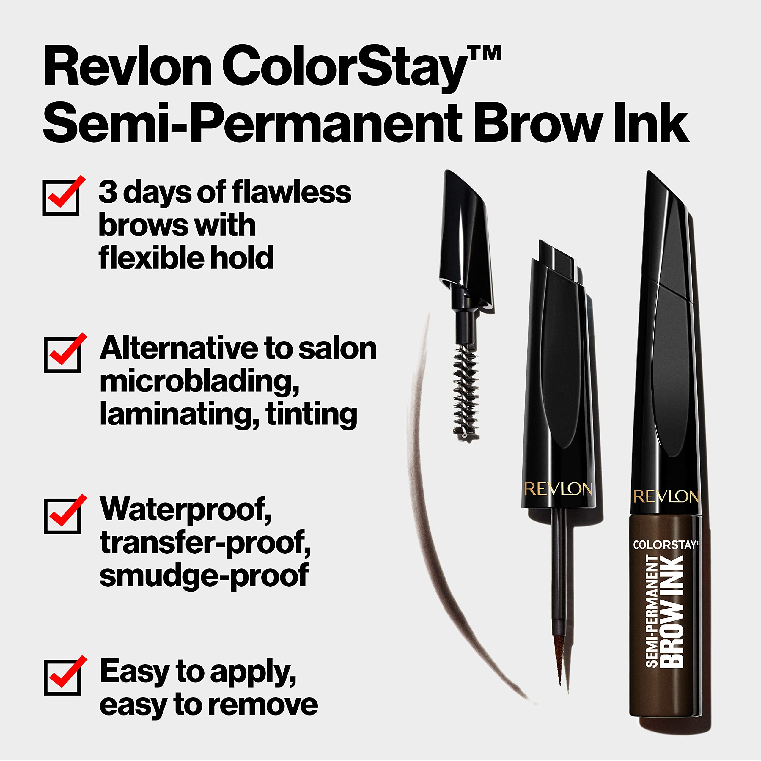 REVLON ColorStay resistente al agua para cejas sin retoques.