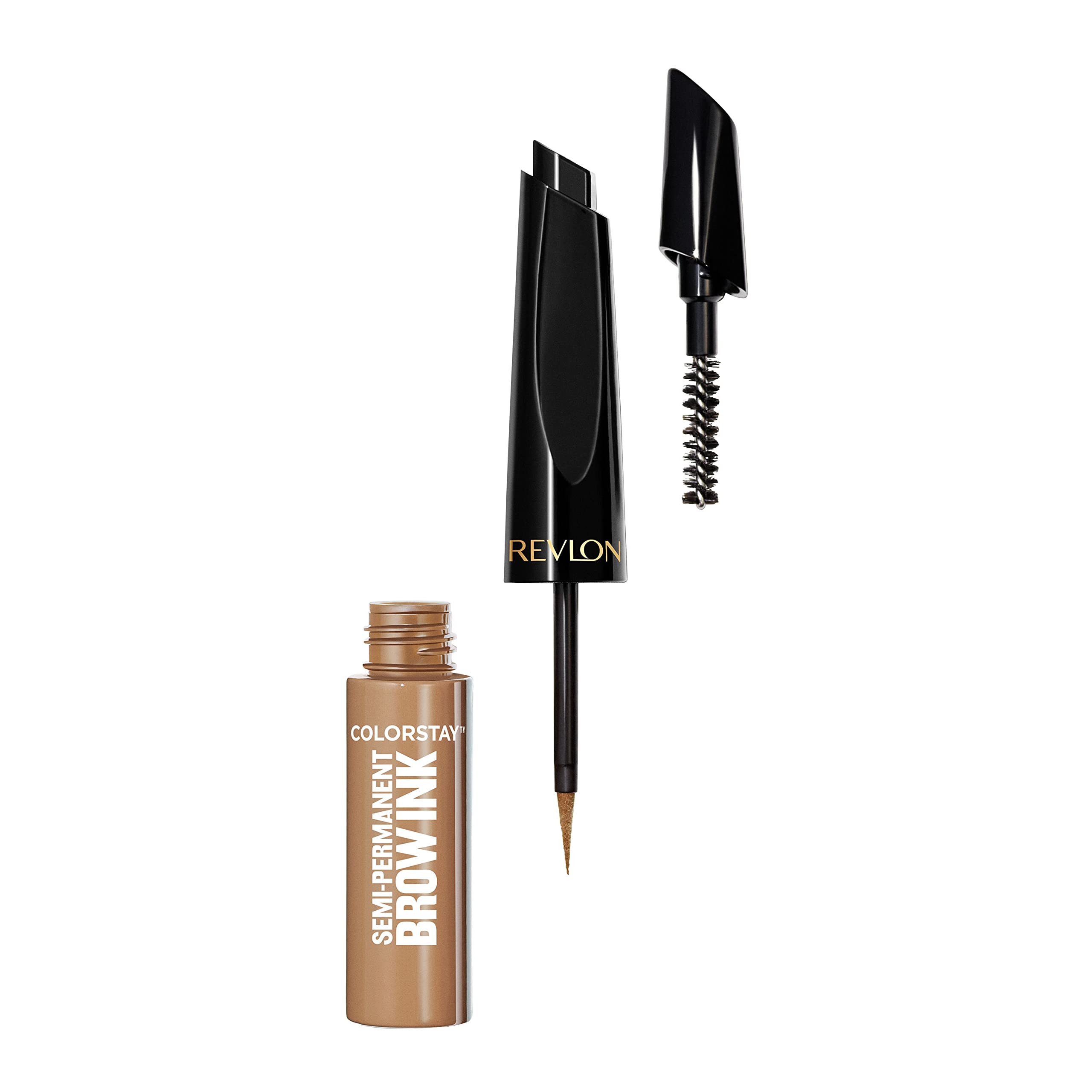 REVLON ColorStay Ceja Tinta, cepillo espiral para peinar y distribuir el color.