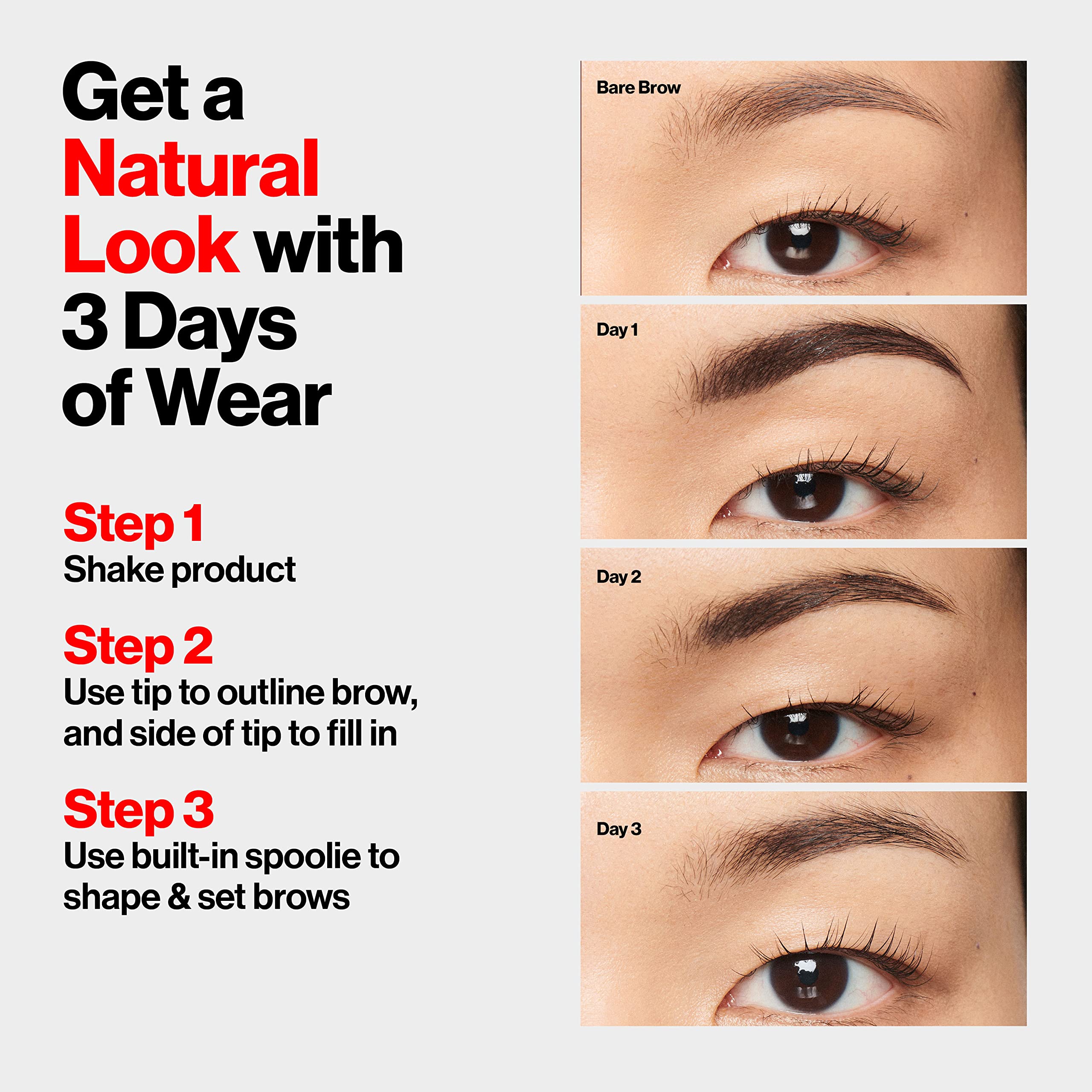 REVLON ColorStay Ceja Tinta, pigmentos duraderos para color uniforme y suave.