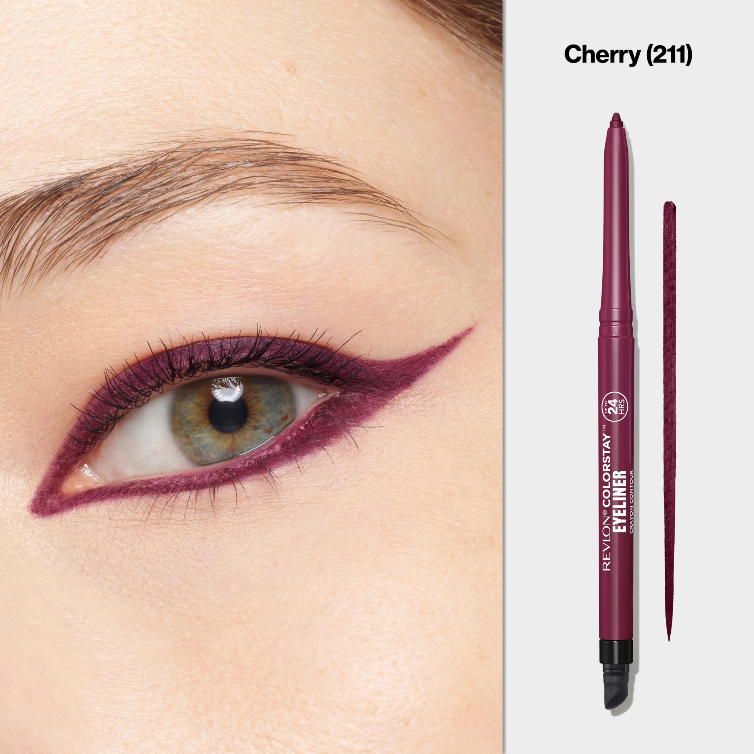 Delineador REVLON ColorStay con difuminador integrado para bordes suaves.