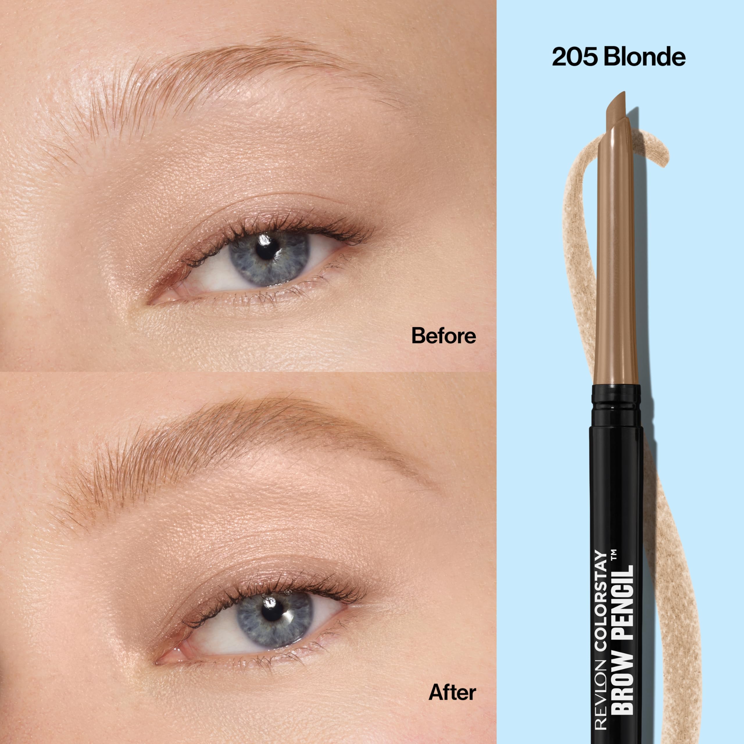 Revlon ColorStay Eyebrow Pencil Blonde shade for cool-toned definition.