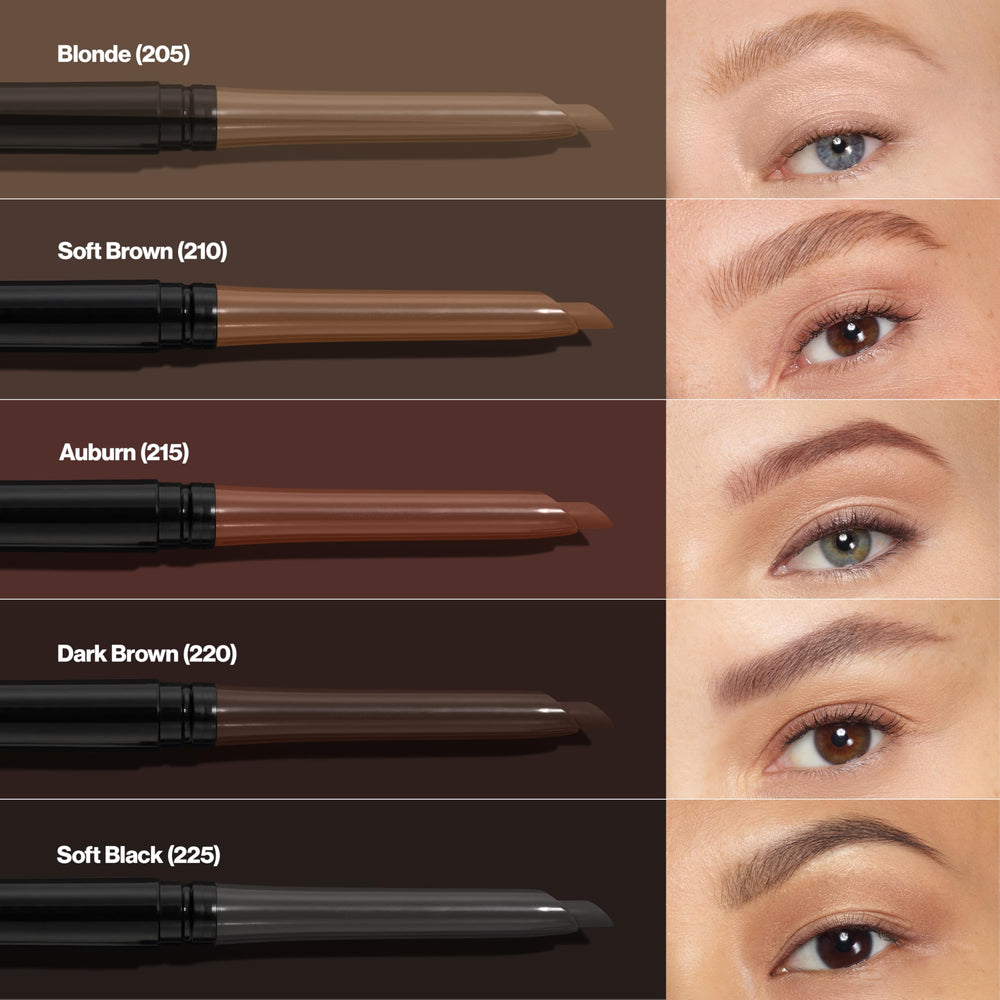 Soft spoolie smooths and softens color for a polished finish.