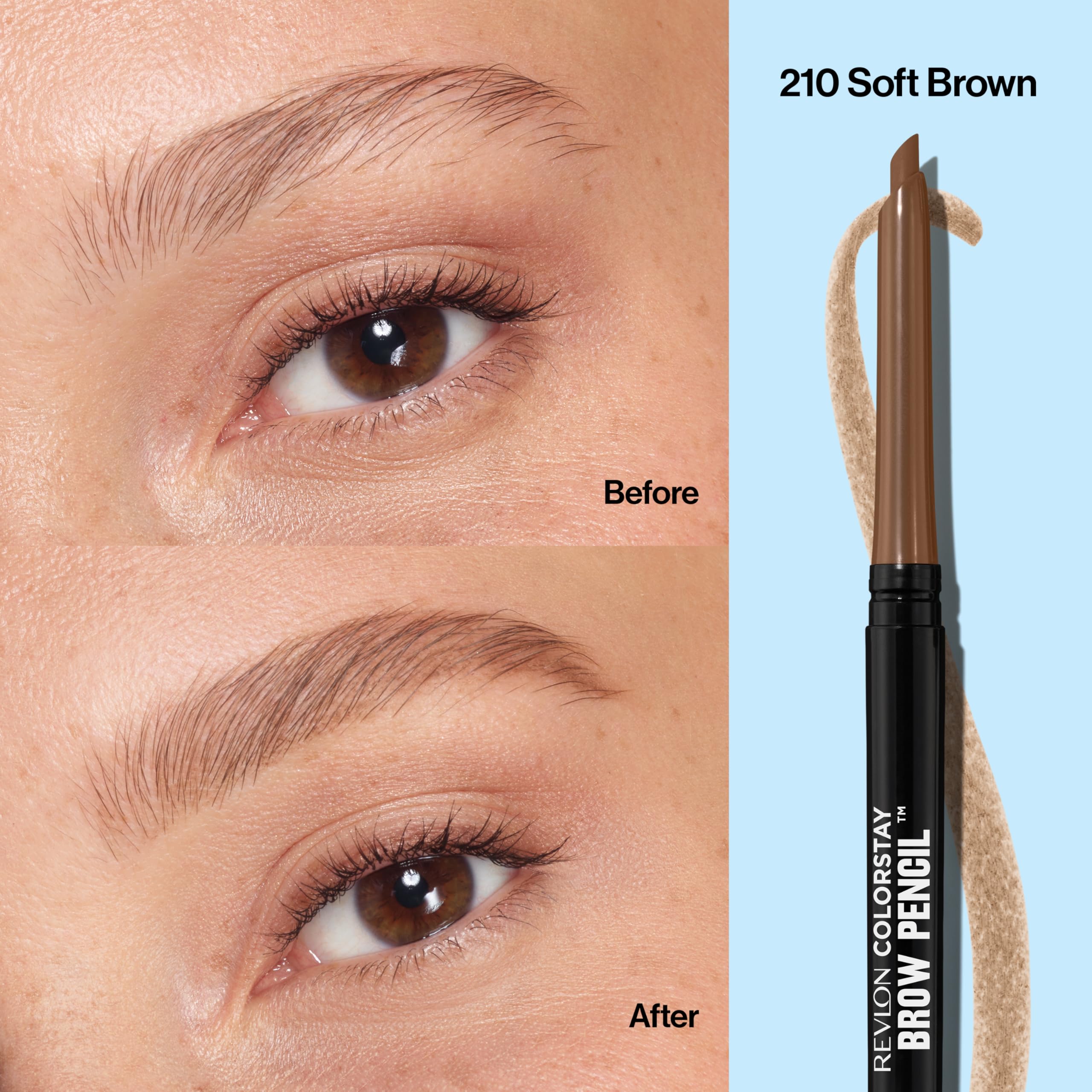Waterproof formula helps brows stay put through sweat and rain.