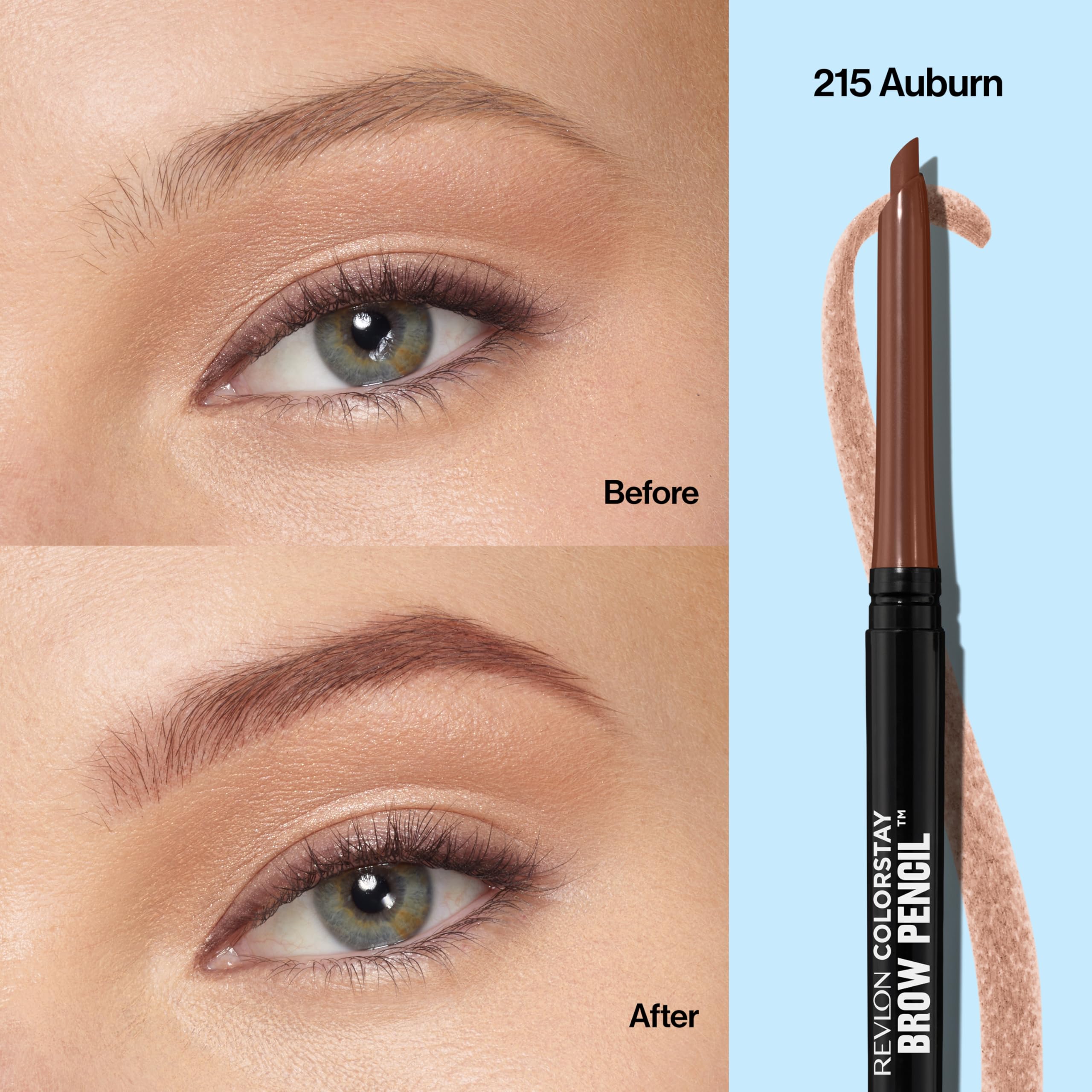Revlon ColorStay Eyebrow Pencil waterproof formula keeps brows in place all day.