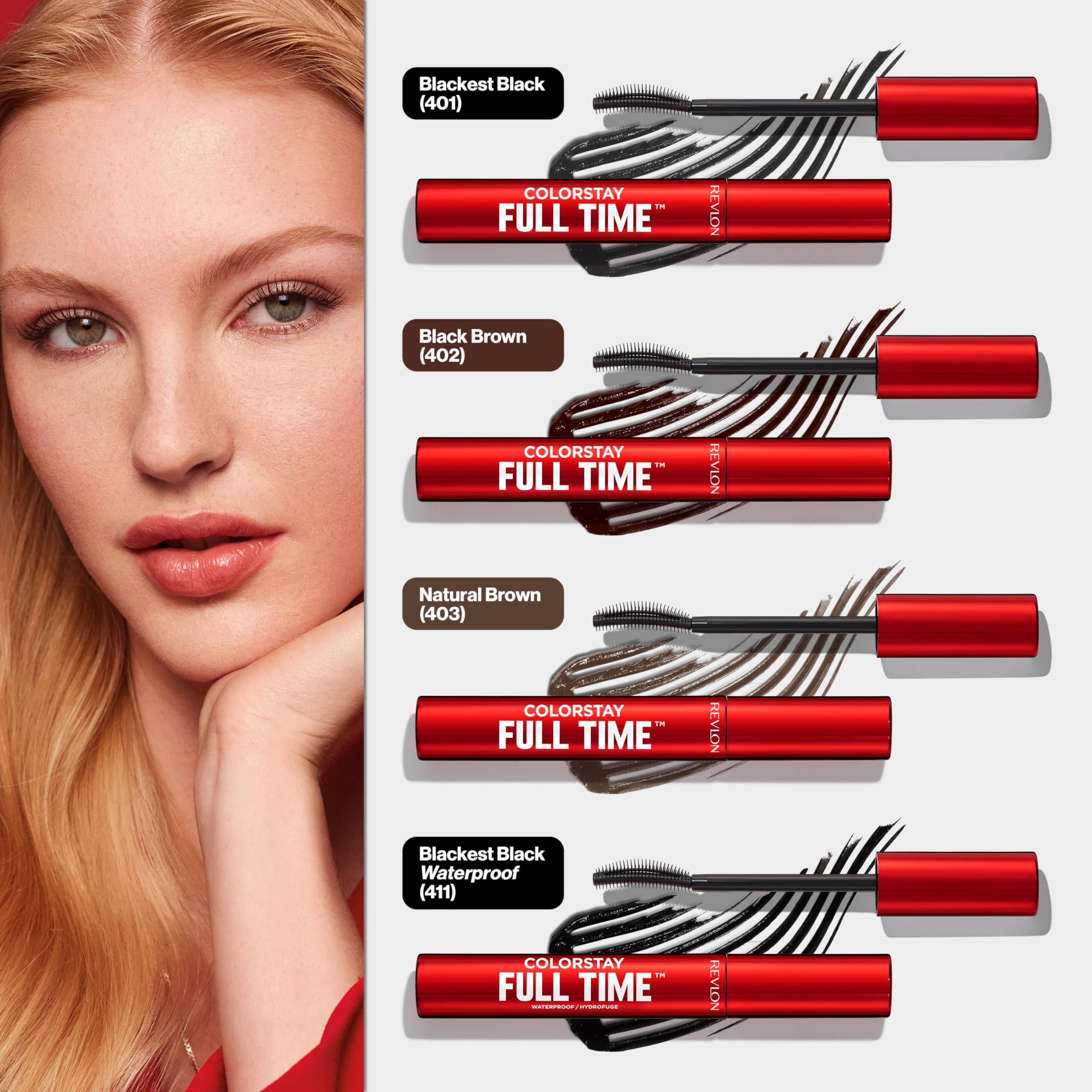 REVLON ColorStay Máscara de uso prolongado tiene aplicador ergonómico para pestañas de forma cómoda.