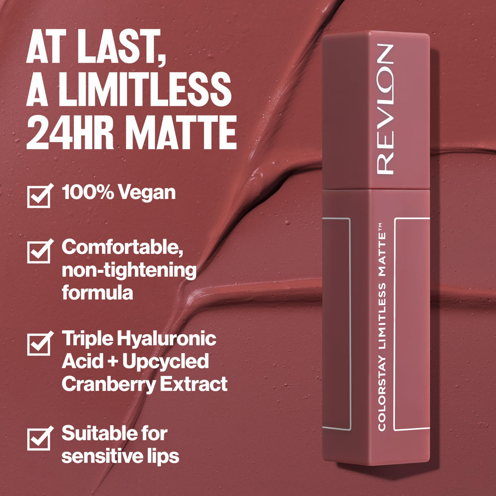 Color 005 Strut en Revlon ColorStay Limitless Matte Lipstick aporta rosa fresco